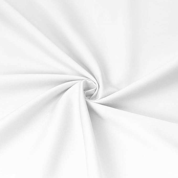 Sunflower Full Fitted Sheet, 1-Piece Extra Deep Pocket Fitted Bottom Sheet 22", 100% Cotton Sateen Soft Breathable, White