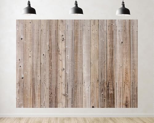 Trykid 5x5ft Natural Wood Plank Texture Brown Beige Backdrop Rustic Wooden Surface Photography Background Home Wall Decor Tapestry Party Decoration Photo Studio Prop Fabric - size: 5x5ft