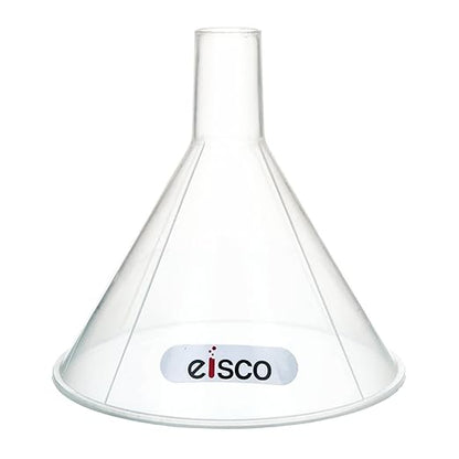 EISCO Powder Funnel, 6" (150mm) Diameter - Polypropylene Plastic - Parallel Stem - Resistant to Acids & Alkalis - Great for Laboratory, Classroom or Home Use