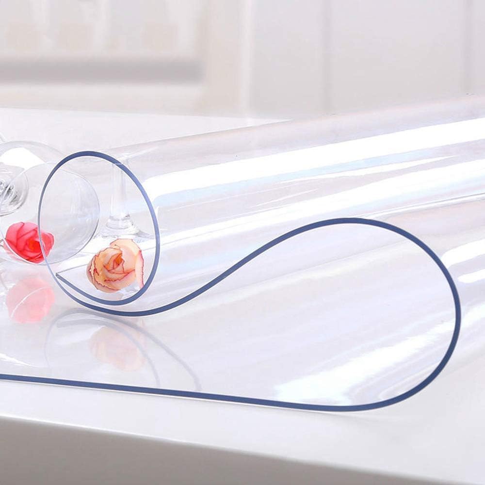 NECAUX Clear PVC Table Cover Protector 18 x 64 Inch 1.5mm Thick