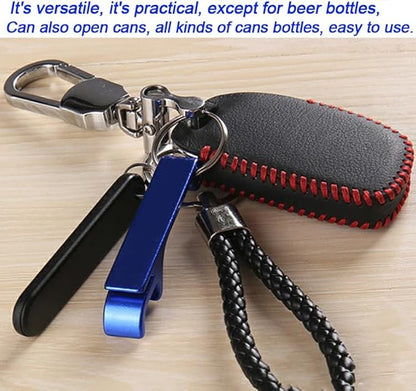 200 Pcs Bottle opener Keychain Bulk,Soda Beverage Beer Bottle Opener Keychain,Bottle Openers Aluminum Beer Bottle Opener Claw Beverage Keychain Ring for Kitchen,Wedding, Bar,Party(blue)