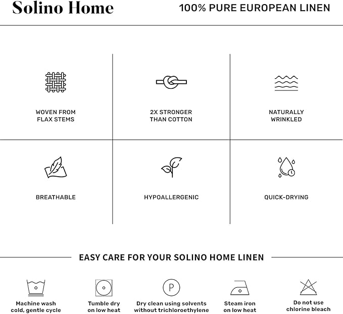 Solino Home Linen Purple Table Runner 108 Inches Long - 100% Pure Linen Hemstitch 14 x 108 Inch Table Runner for Dining, Holiday, Christmas, New Year - Classic Hemstitch