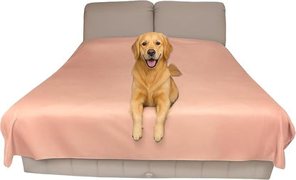 SILLY LEGACY Thin Reversible Waterproof Protective Cover or Liner for Bed or Couch (Twin Size, 90 x 55 inch), for Dogs and Cats, Babies; Incontinence, Urine, Drool