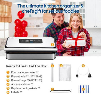 INKBIRD Pro Vacuum Sealer Machine INK-VS04, 160W Dual Pump, Liquid Mode