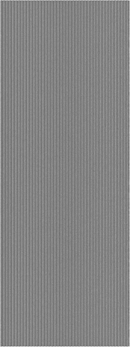 Ottomanson 2'7" x 24' Hallway Runner with Scraper Pile - Extra Durable Non-Slip Rug Mat for Indoor & Outdoor Use - Ideal for Kitchen, Entryway & Garage - High-Traffic Carpet, Gray