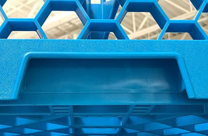 Carlisle FoodService Products OptiClean Peg Dish Racks with Extra Tall 2.94" Pegs – Peg Dish Racks for Charger Plates, Pasta Bowls, Large Platters, Blue, (Pack of 6)